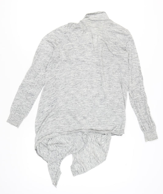 Womens UK Size M Oasis Grey Wrap Jumper