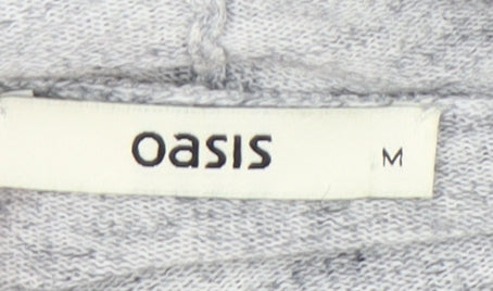 Womens UK Size M Oasis Grey Wrap Jumper