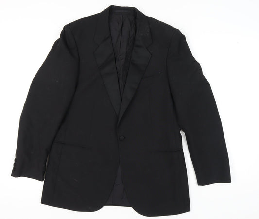 St Michael Men's Black Blazer M Classic Formal Jacket