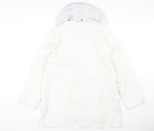 Womens UK Size 16 Finesse White Parka Coat
