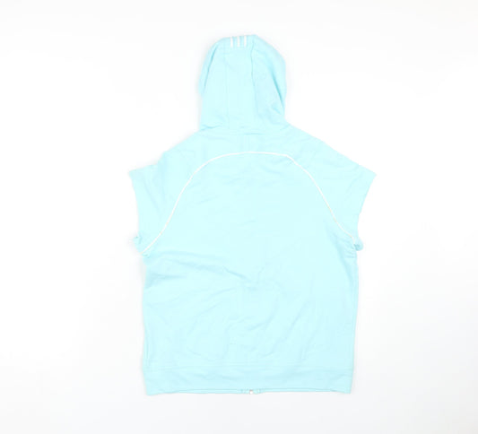 Adidas Women's Blue Full Zip Hoodie Size 14