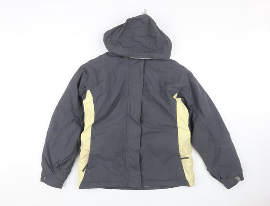 Additional front view of B&C unisex grey hooded jacket s - casual & warm