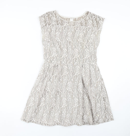 Additional front view of Joe Browns Women's Ivory Lace Dress, size 12
