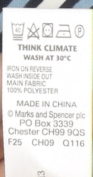 Marks and Spencer Women's Blue Striped Skirt, Size 14