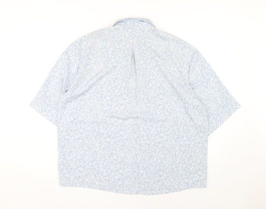 Womens UK Size S Monki Blue Basic Button-Up