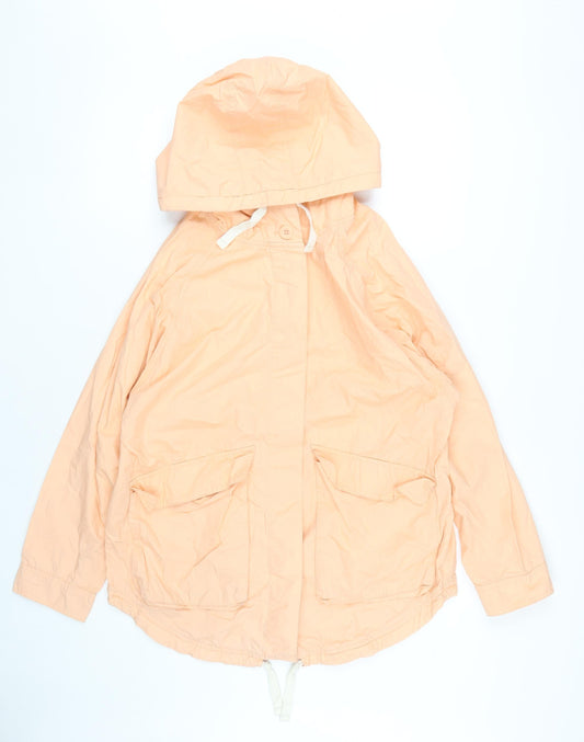 Womens UK Size XS Monki Orange Anorak Coat