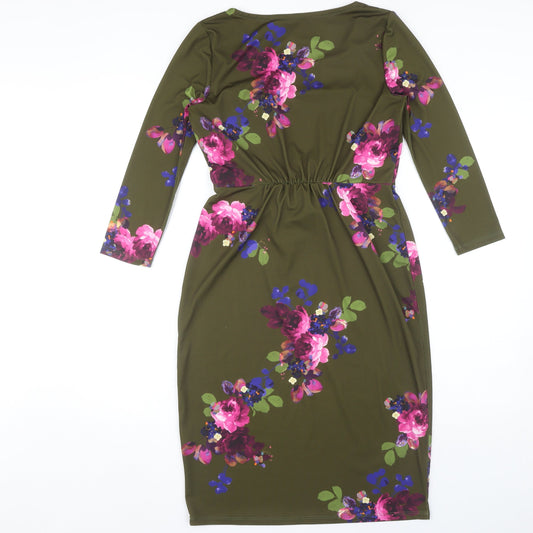 Joules Women's 8 Multicoloured Floral Bodycon Dress