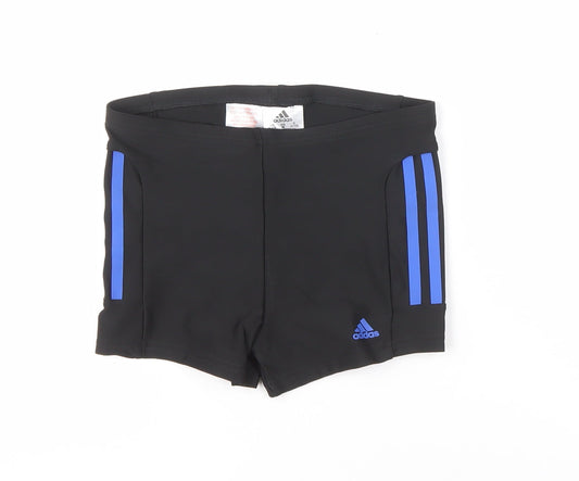 Additional front view of Adidas girls’ black athletic shorts, size 11