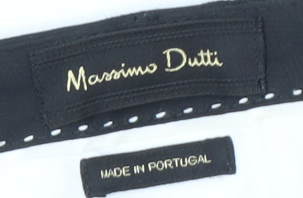 Massimo Dutti Women's Black Paisley Trousers Size 10