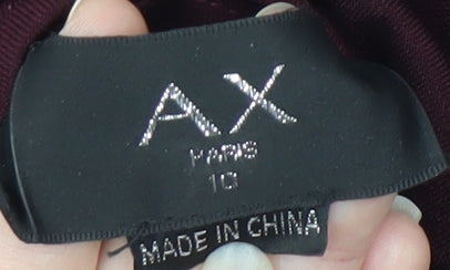 AX Women's Red Ruched Dress Size 10