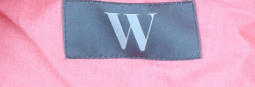 BHS Women's Pink Linen Blazer Size 16 Notch Lapel