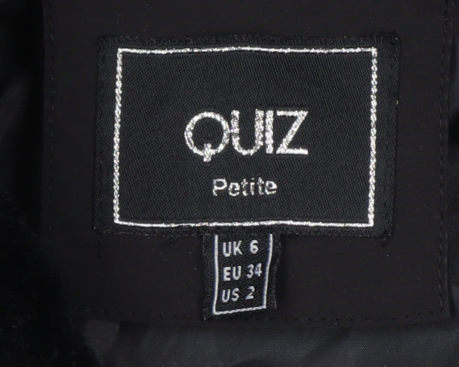 Quiz Women's Black Puffer Jacket Size 6