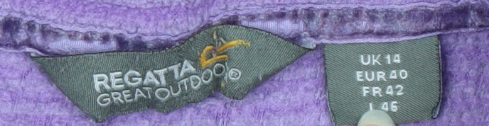 Regatta Women's Purple Sweatshirt Size 14 High Neck Outdoor