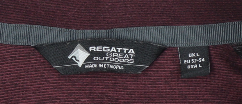 Mens UK Size L Regatta Great Outdoors Purple 1/2 Zip Sweatshirt