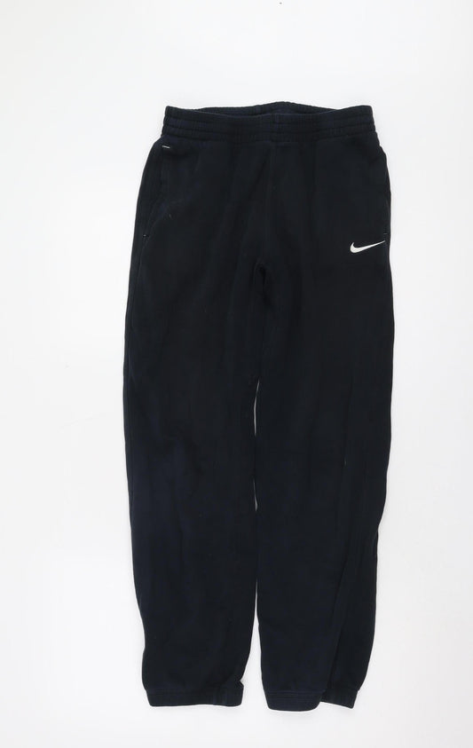 Nike Boys Black Jogger Trousers XL Cotton Blend
