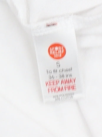 Sport Relief Men's White Graphic T-Shirt Size S