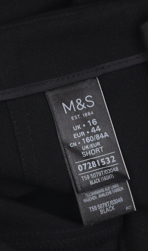 Womens UK Size 16 Marks and Spencer Black Trousers