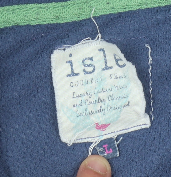 Womens UK Size L Isle Blue Basic Jacket