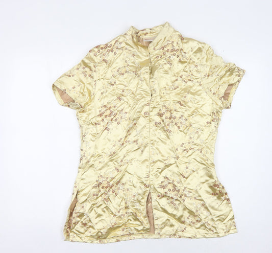 Womens UK Size 14 Kaleidoscope Ivory Basic Blouse