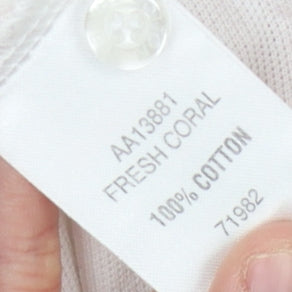 Cotton Traders Men's Pink Striped Polo Shirt XL