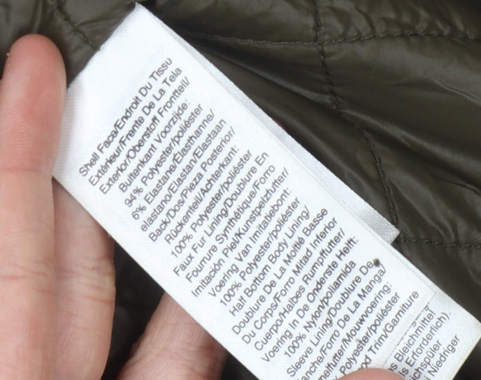 DKNY Women's Brown XS Hooded Parka Coat Casual Winter