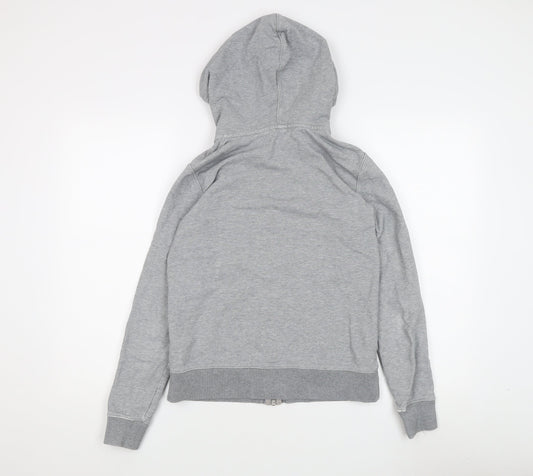 Superdry Women's Grey Full Zip Hoodie Size 8