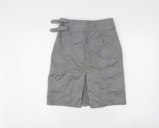 Miss Selfridge Women's Grey Cargo Skirt Size 6