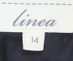 Linea Women's Black Geometric Sheath Dress Size 14