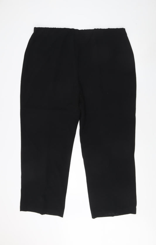 Womens UK Size 22 ISLE Essentials Black Trousers