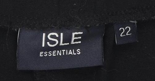 Womens UK Size 22 ISLE Essentials Black Trousers