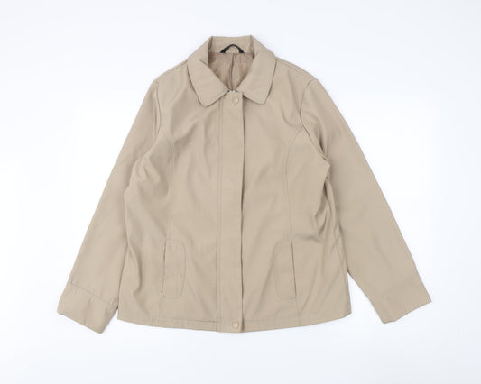 Womens UK Size S BM Beige Basic Jacket