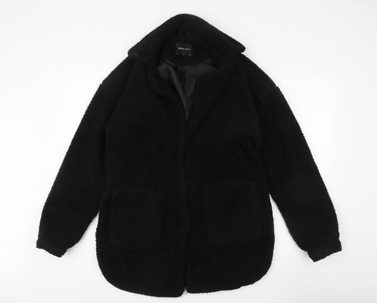 Womens UK Size S Brave Soul Black Basic Coat