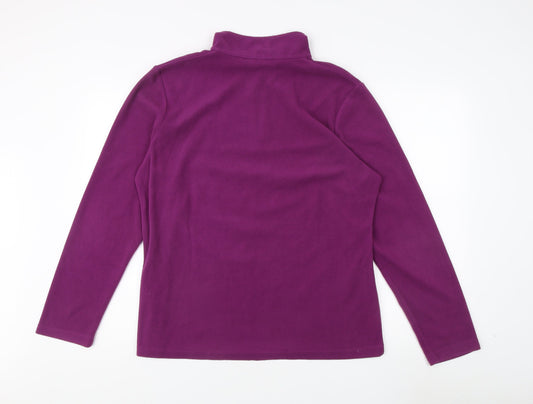 Regatta Women's Purple Henley Fleece Sweatshirt UK 16