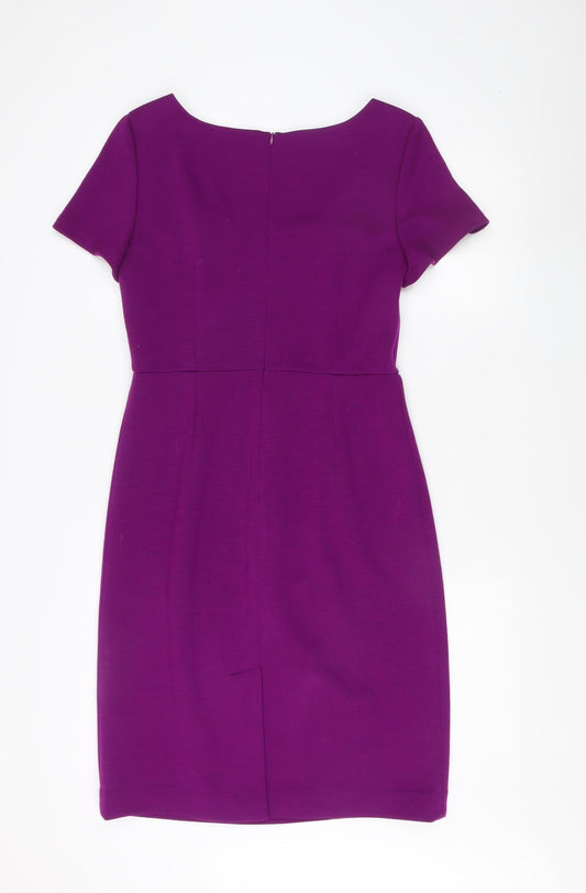 L.K. Bennett Women’s Purple Sheath Dress Size 12 Wool