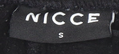 NICCE Men's Black Sweat Shorts, Size S, Casual Wear