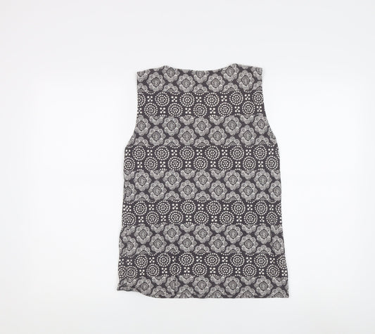 Womens UK Size 12 Laura Ashley Grey Basic Tank