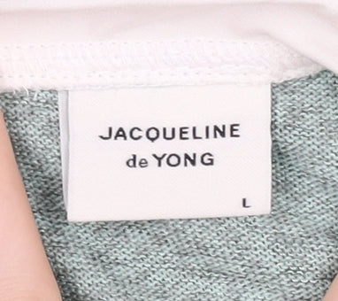 Womens UK Size L Jacqueline de Yong Green Pullover Jumper