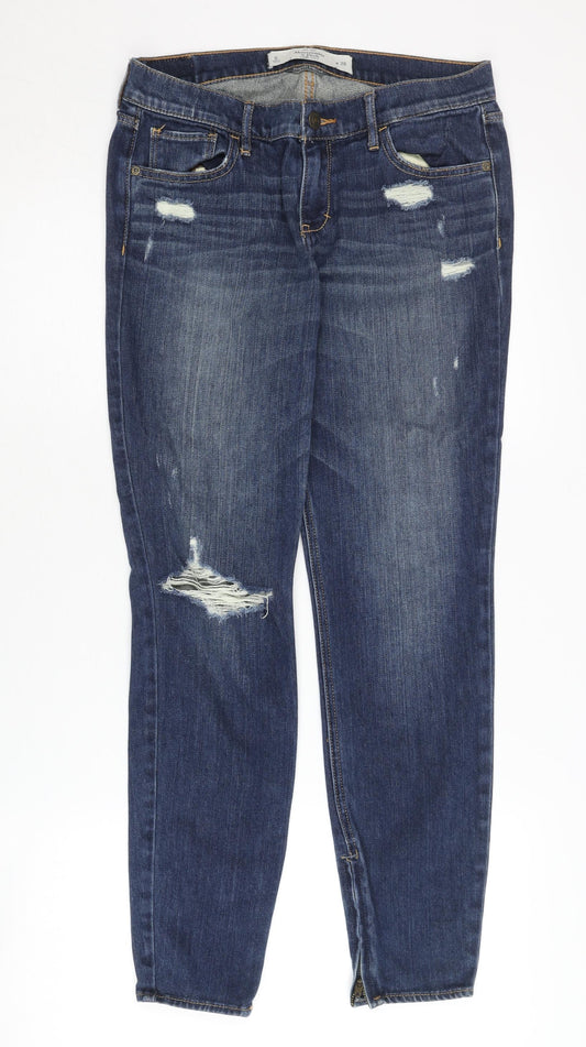 Womens UK Size 6 Abercrombie & Fitch Regular Fit Skinny Blue Jeans