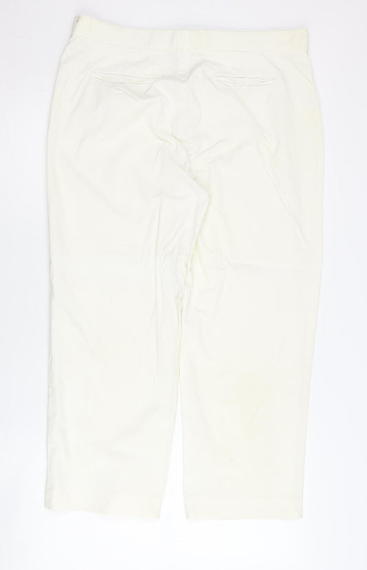 Banana Republic Women's White Stretch Trousers Size 14