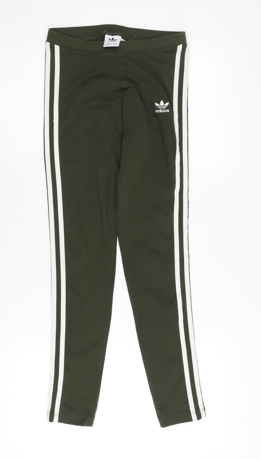 Additional front view of Adidas Women's Green XS Leggings for Gym & Running