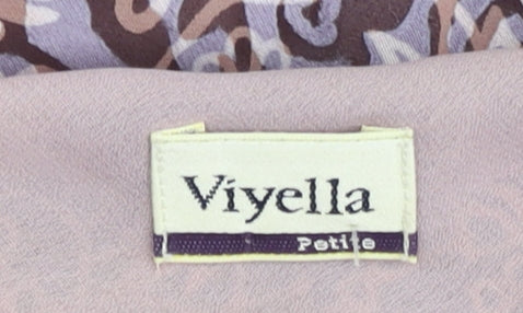 Womens UK Size 12 Viyella Multicoloured Basic T-Shirt