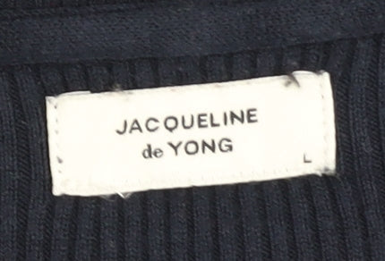 Womens UK Size L Jacqueline de Yong Black Pullover Jumper