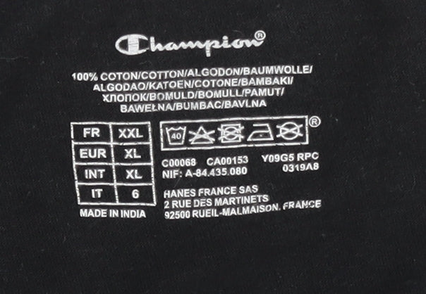 Mens UK Size XL Champion Black T-Shirt