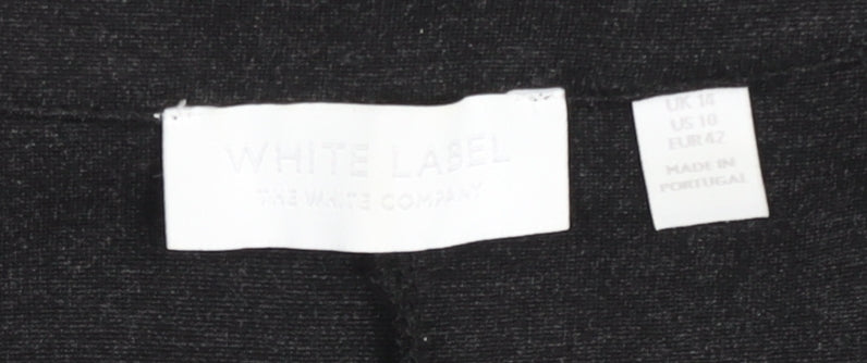 The White Company Women's Black V-Neck Dress Size 14