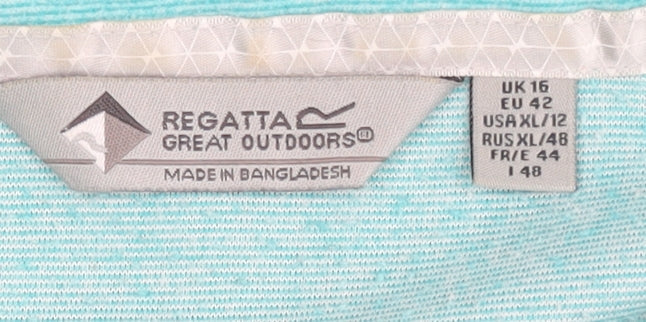 Regatta Women's Blue Size 16 Sweatshirt Mock Neck