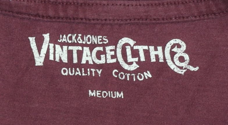 Jack & Jones Men's Red Vintage Graphic T-Shirt M