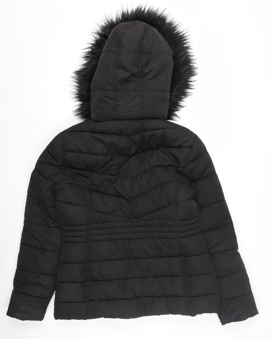 Womens UK Size 12 New Look Black Puffer Jacket