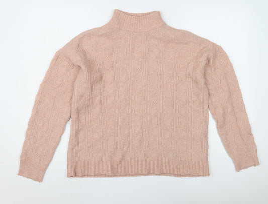 Womens UK Size XS Pieces Pink Pullover Jumper