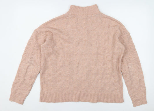 Womens UK Size XS Pieces Pink Pullover Jumper