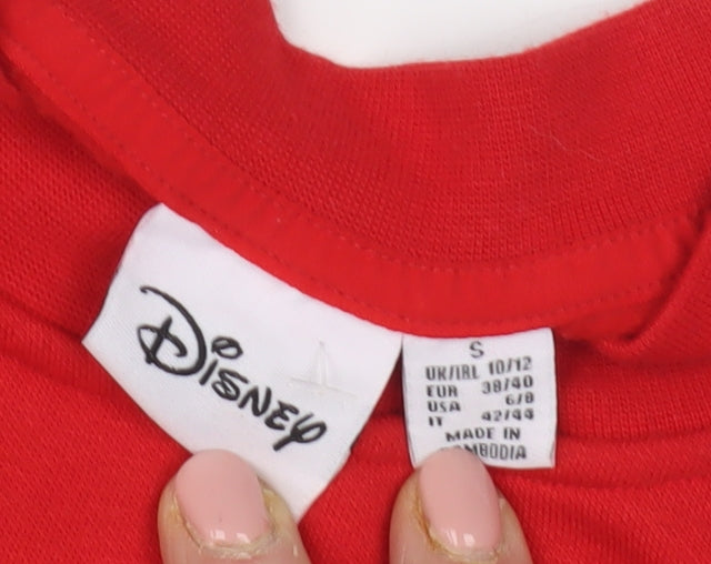 Womens UK Size 10 Disney Red Pullover Sweatshirt